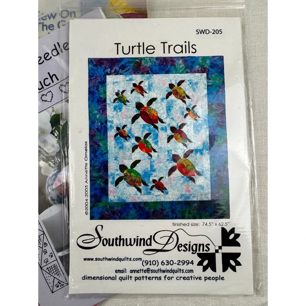 Quilting Pattern Lot Southwind Designs Turtle Trails Hearts of Love Magazine